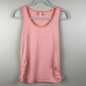 Lucy Ruched Sides Striped Tank Top - Size Small